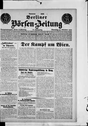 Berliner Börsen-Zeitung vom 29.10.1929