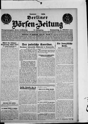 Berliner Börsen-Zeitung vom 31.10.1929