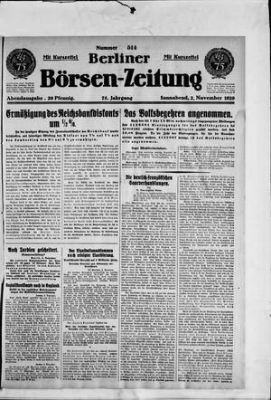 Berliner Börsen-Zeitung vom 02.11.1929