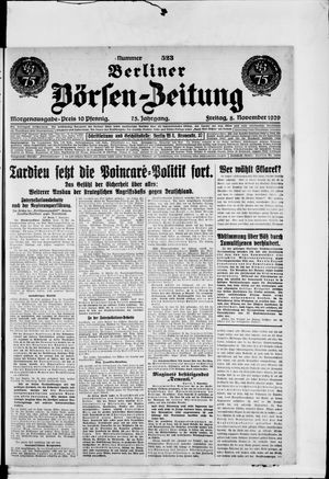 Berliner Börsen-Zeitung vom 08.11.1929
