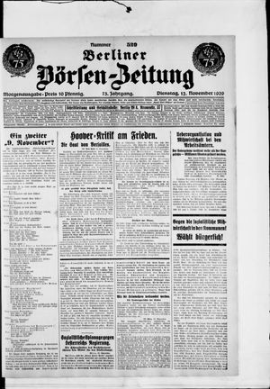 Berliner Börsen-Zeitung on Nov 12, 1929