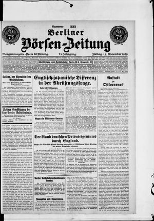 Berliner Börsen-Zeitung vom 15.11.1929