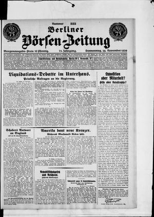 Berliner Börsen-Zeitung vom 28.11.1929