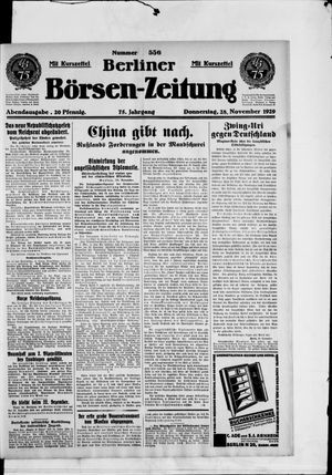 Berliner Börsen-Zeitung vom 28.11.1929