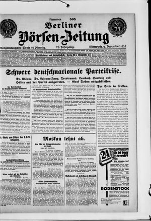Berliner Börsen-Zeitung vom 04.12.1929