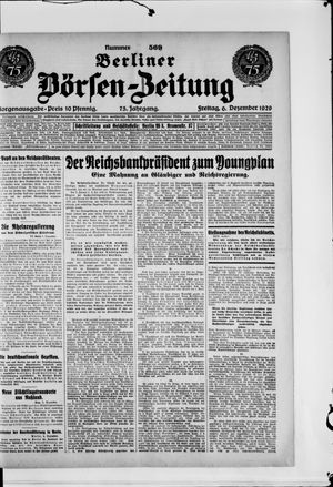 Berliner Börsen-Zeitung on Dec 6, 1929