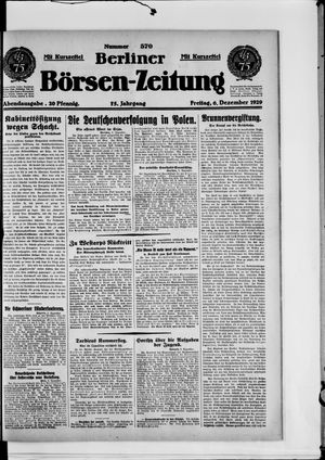 Berliner Börsen-Zeitung vom 06.12.1929