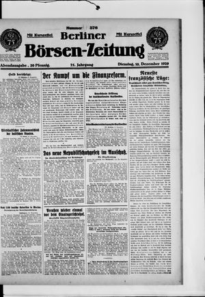 Berliner Börsen-Zeitung vom 10.12.1929