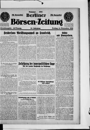 Berliner Börsen-Zeitung vom 13.12.1929