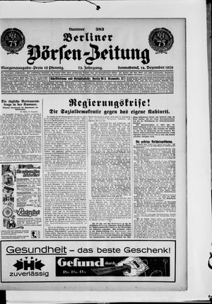 Berliner Börsen-Zeitung vom 14.12.1929