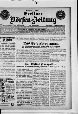 Berliner Börsen-Zeitung vom 17.12.1929