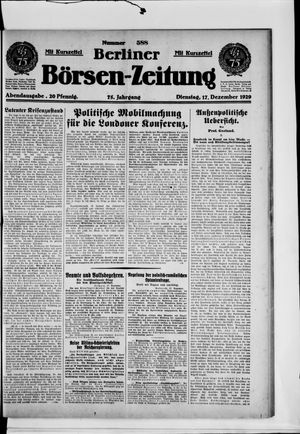 Berliner Börsen-Zeitung vom 17.12.1929