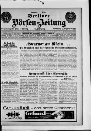 Berliner Börsen-Zeitung on Dec 18, 1929