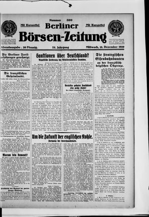 Berliner Börsen-Zeitung on Dec 18, 1929