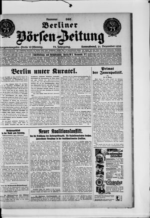 Berliner Börsen-Zeitung vom 21.12.1929