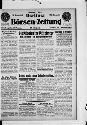 Berliner Börsen-Zeitung vom 24.12.1929