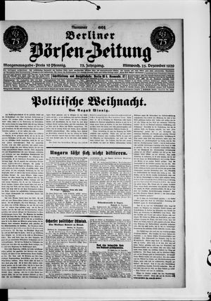 Berliner Börsen-Zeitung vom 25.12.1929