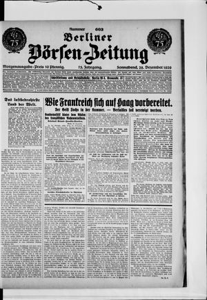Berliner Börsen-Zeitung vom 28.12.1929