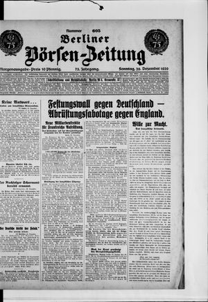Berliner Börsen-Zeitung vom 29.12.1929