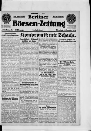 Berliner Börsen-Zeitung vom 14.01.1930