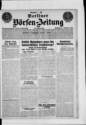 Berliner Börsen-Zeitung vom 17.01.1930