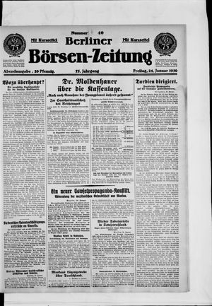 Berliner Börsen-Zeitung vom 24.01.1930