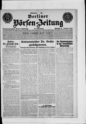 Berliner Börsen-Zeitung vom 31.01.1930