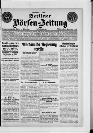 Berliner Börsen-Zeitung vom 05.02.1930