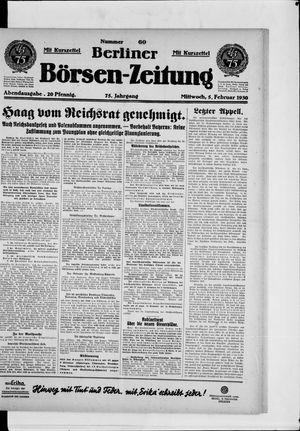 Berliner Börsen-Zeitung vom 05.02.1930
