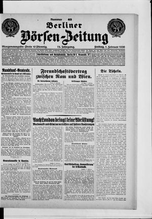 Berliner Börsen-Zeitung on Feb 7, 1930