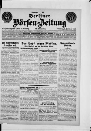 Berliner Börsen-Zeitung vom 09.02.1930