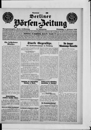 Berliner Börsen-Zeitung on Feb 11, 1930
