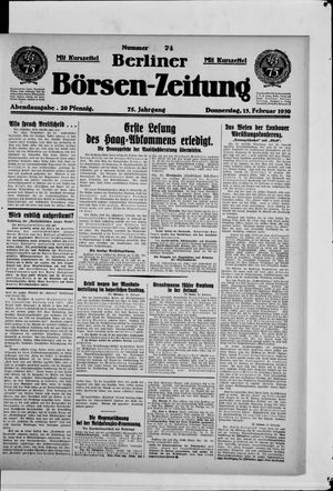 Berliner Börsen-Zeitung vom 13.02.1930