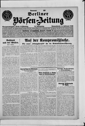 Berliner Börsen-Zeitung on Feb 15, 1930