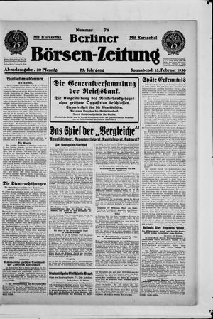 Berliner Börsen-Zeitung on Feb 15, 1930