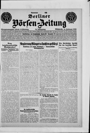 Berliner Börsen-Zeitung vom 19.02.1930