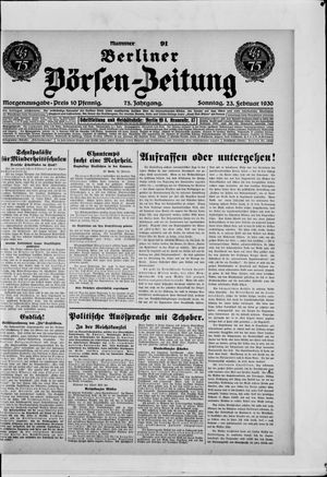 Berliner Börsen-Zeitung vom 23.02.1930