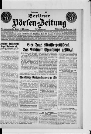 Berliner Börsen-Zeitung vom 26.02.1930