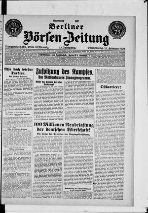 Berliner Börsen-Zeitung vom 27.02.1930