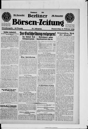 Berliner Börsen-Zeitung vom 27.02.1930
