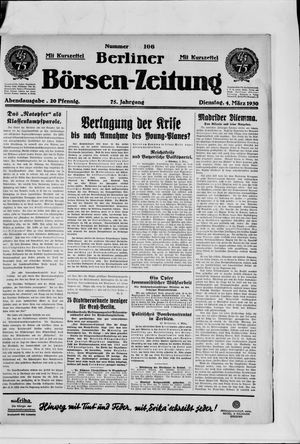 Berliner Börsen-Zeitung vom 04.03.1930