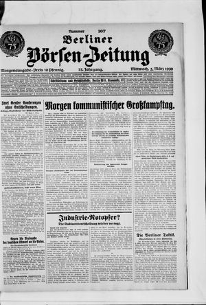 Berliner Börsen-Zeitung vom 05.03.1930