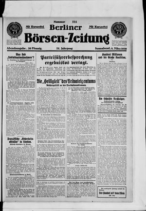 Berliner Börsen-Zeitung on Mar 8, 1930
