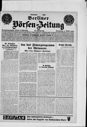 Berliner Börsen-Zeitung on Mar 11, 1930