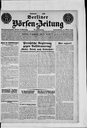 Berliner Börsen-Zeitung vom 15.03.1930