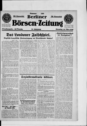 Berliner Börsen-Zeitung vom 18.03.1930
