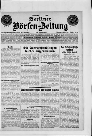 Berliner Börsen-Zeitung on Mar 20, 1930