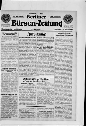 Berliner Börsen-Zeitung vom 26.03.1930