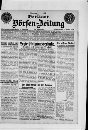 Berliner Börsen-Zeitung vom 27.03.1930