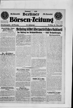 Berliner Börsen-Zeitung vom 28.03.1930
